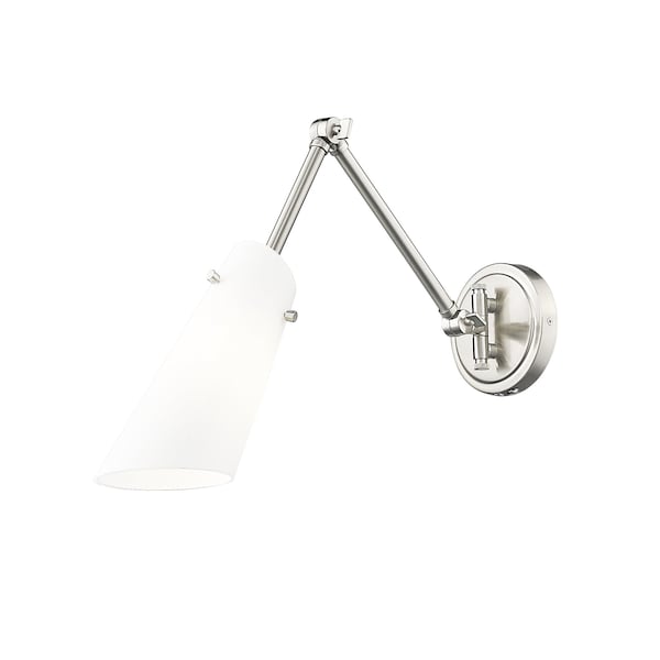 Z-Lite Julia Wall Sconce, 1-Light, 5.25 In.W x 29.75 In.L x 5.25 In.H, Brushed Nickel/Opal 350S-BN - main